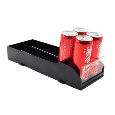 China Single Sided Sliding System Beverage Roll Shelf Gravity Fed Shelving Fridge for sale