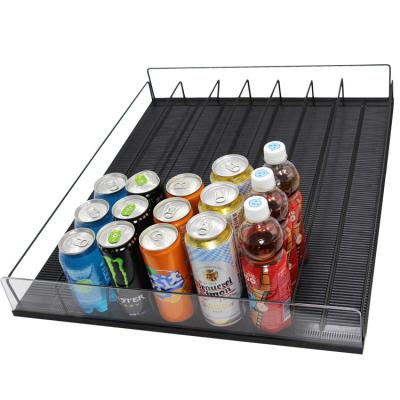 China Always Front Shelf Divider Bottle Beverage Shelf Pusher System Single Sided Movable Sliding Shelf for sale