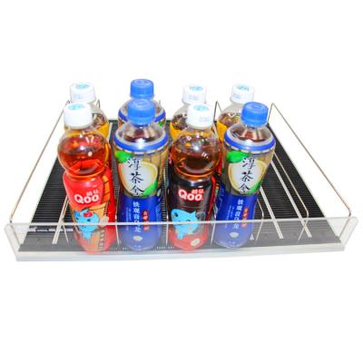 China Gravity Fed Management Front Shelf Automatic Grocery Shelf Gravity Roller Shelf for sale