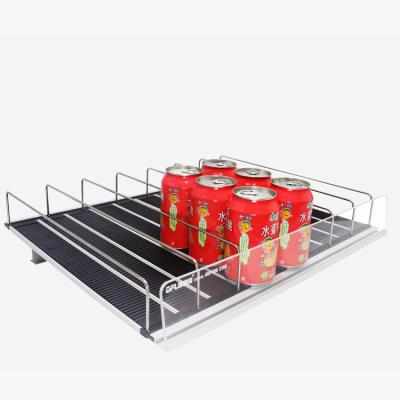 China Eco-friendly Single-Temperature Roller Gravity Fed Beverage Slides For Freezer Display Rack Management System for sale