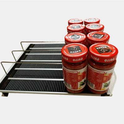 China Supermaerket Display Gravity Roller Shelf Fridge Bottle Display Stand Freezer Shelf for sale