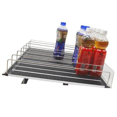 China Lighting Advertising For Shops Supermarket Shelf Slide Shop Shelf Display Racks Slide Roller Shelf Dividers for sale