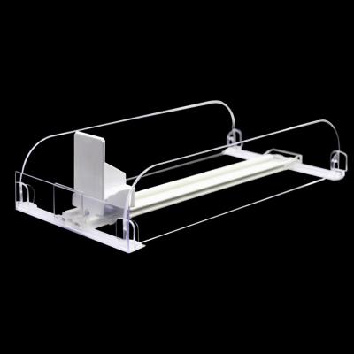 China Always Front Supermarket Pushing Shelf Double Sided Spring Loaded Shelf Pusher Shop Display System for sale