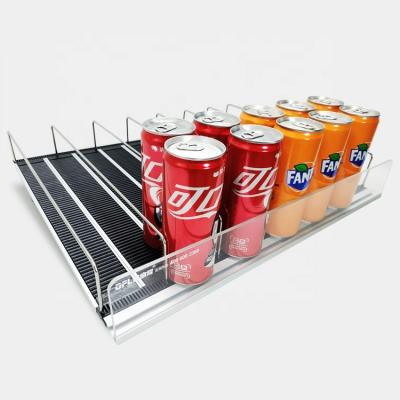 China Plastic Gravity Roller Refrigeration Equipment Wine Shelf Auto-front Roller Shelf for sale