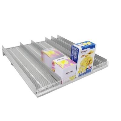 China User Friendly Auto-Front Plastic Roller Shelf Dairy Display Rack Shops Shelf Roller Block for sale