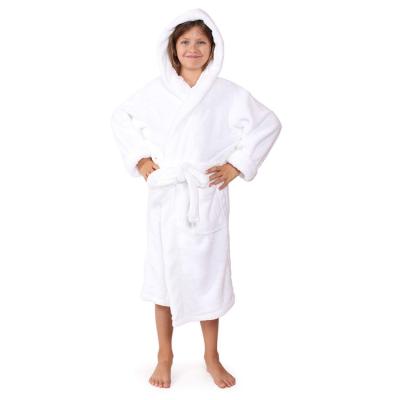 China Wholesale High Quality Super Soft QUICK DRY Coral Fleece Hooded Kids Bath Robe for sale