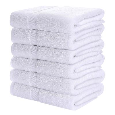 China Viable White Cotton Viable Highly Absorbent Quick Dry Towels Frontier 100% Luxury Bath Towel For Spa Hotel Pool for sale