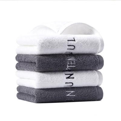 China Custom Wholesale Viable Quick Dry Water Absorbent 100% Five Star Cotton Hotel Sports Gym Towel With Logo for sale