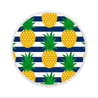 China Hot Selling QUICK DRY Custom Printing Cotton Round Beach Towel for sale