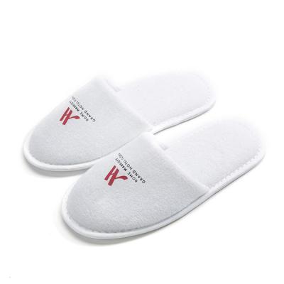 China Luxury Custom Cotton Terry Premium Quality Logo Comfortable Cotton Terry Eva Hotel Slipper for sale