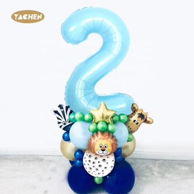 China Gift Toy High Quality Birthday Decoration Colors 32 Inch Foil Number Set Animal Balloons Numbers globos for sale