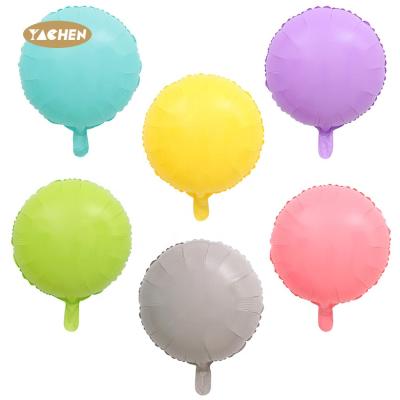 China Gift Toy Yachen Factory Customizable 18 inch Foil Macarone Round Balloon for Birthday Party Decoration for sale