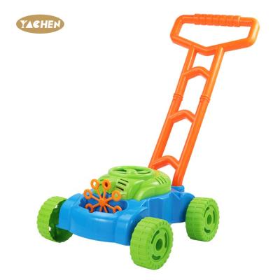 China Children's toys Yachen 2021 automatic electric push sound bubble mowing machine stir popet sensory children play for sale