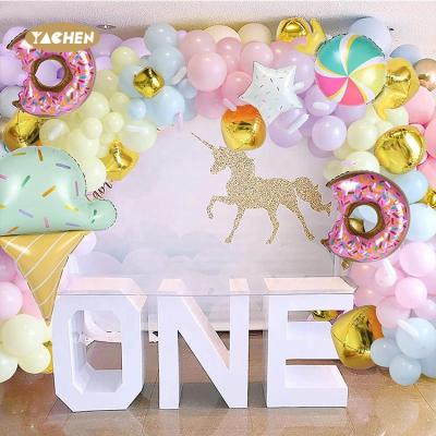 China Promotional Toy 147pcs Pencil Ice Cream Donut Birthday Party Balloon Garland Arch Kit for sale