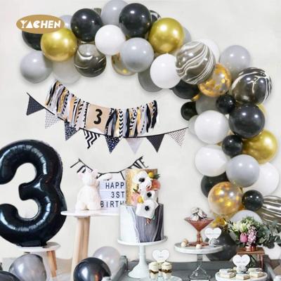 China Toy Yachen 73pcs/set balloon circle arch kit decorations Dali lime advertising balloon arch for baby boy for sale