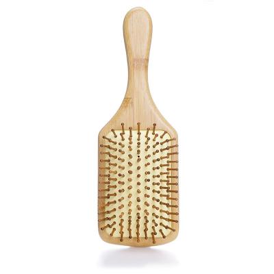 China Cushion Logo Bamboo Long Handle Paddle Hair Brush Massage Air Cushion Private Comb for Scalp Massage for sale