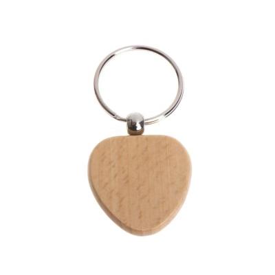 China Custom High Quality Beech Wood Logo Wood Keychain Personalized Engraving Decoration Key Chain for sale