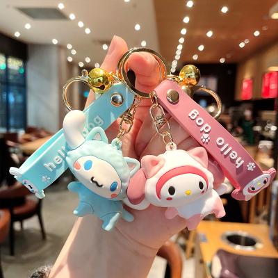 China Hot Sale 2022 Key Ring Doll Dog PVC Decoration 3D Key Chain Figures Pendant Accessories Squid Hot Cute Game Staff for sale