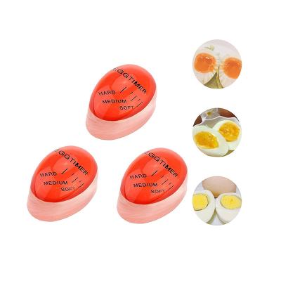 China MuYang Viable Wholesale Kitchen Eco Friendly Resin Egg Timer Color Change To Boil Resin Soft Hard Boiled Egg Form Red Timer Tools for sale