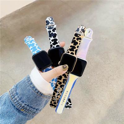 China Fashionable Wholesale Smart Watch Strap Silicone Strap Dual Layer Watch Band For 6 5 4 Apple Watch Bands Iwatch /SE Straps for sale