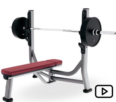 China Indoor commercial gym equipment profesional hammer strength flat bench RUIBU-9004 for sale