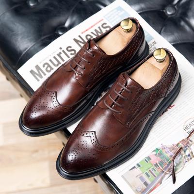 China Wholesale New Round Men's Formal Suits Leather Oxford Casual Shoes High Quality Fashion and Elegant Shoes for sale