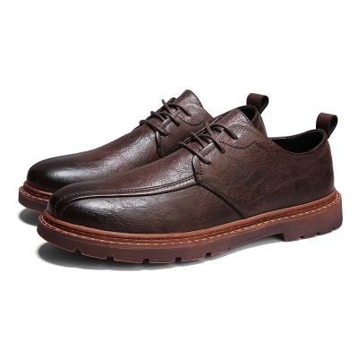 China Around 2021 New Styles Men's Custom Logo Casual Leather Shoes Holiday Dress Shoes for sale