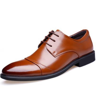 China New Round Boat Styles Men's Leather Shoes Drop Boat Styles Executive Formal Office Executive Stylish Shoes for sale