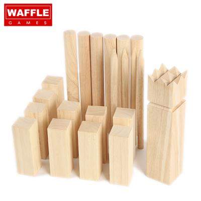 China Outdoor Game WAFFLE GAMES Wood Kubb Premium Lawn Game Set With Carry Case Packing for sale