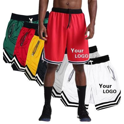 China Streetwear Mesh Shorts Men Viable Big Knee Length Elastic Sweatpants 2021 Zipper Waist Size Customize Logo Custom Men's Short Summer for sale