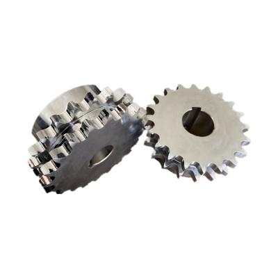 China Building Material Stores Stainless Steel Double Sprocket 60B11ss Sprocket Row Roller Chain Sprocket for sale