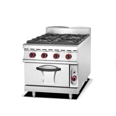 China Piezo Boiling Top Commercial Kitchen Equipment Gas Stove With 4 - Burner And Gas Oven for sale