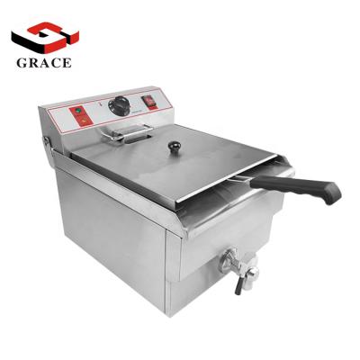 China Eco Selling Hotels Automatic Table Top Tank Thermostat Gas Deep Fryer For Restaurant for sale