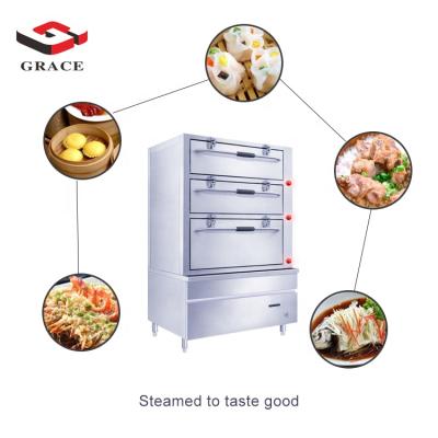 China Sustainable Industrial Commercial Independent Gas Rooms Baby Food Cabinet / Electric Rice Steamer Machine 3 Seafood Steamer for sale