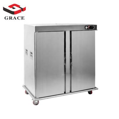 China Commercial Hotel Hotel Kitchen Equipment Heated Stand Food Warmer Cart Series Cabinet With Two Doors for sale