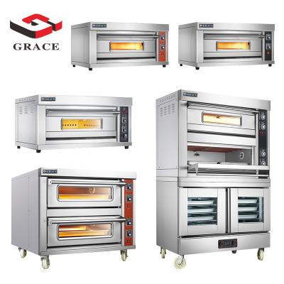 China Commercial Bakery Equipment Stainless Steel Bread Pizza Oven 3 Deck 6 Tray Gas Oven Commercial Catering Oven for sale