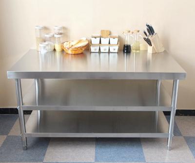 China Variety of Styles Kitchen Three-Layer Stainless Steel Work Table Stainless Steel Storage Table Three-Layer Operation Table for sale