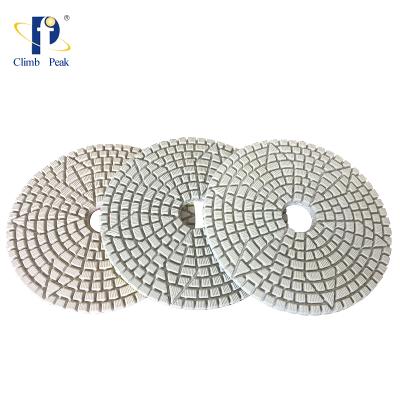 China Use to polish natural stone like granite 3 step diamond polishing pads 100mm for marble granite for sale