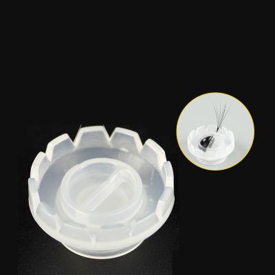 China False Eyelash Wrapping Rose/Blue/White Lash Extensions Ring Blooming Sun Flower Glue Easy Cup Fan Cup 100pcs/bag Eyelash Glue for sale