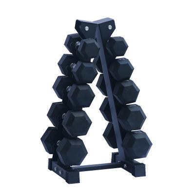 China 210LB Set Good Quality Wholesale Bodybuilding Dumbbell 210Lb Rubber Coated Set for sale