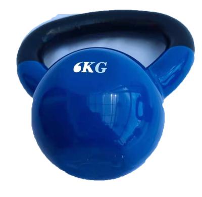 China Hot Sale Plastic Kettlebell High Weight Glossy Dipping Custom Made Kettlebell for sale