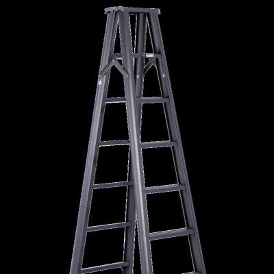 China Folding Ladders 7 Steps Price Good 2.1 Meters Or 6.90 Ft High Ladder Mabe Of Aluminum Alloy With Gray Color For Construction And Engineering for sale