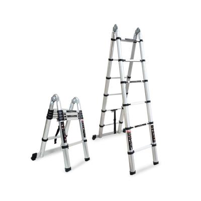 China Telescopic Ladders MANUFACTURE CHEAPEST DOUBLE SIDE TELESCOPIC LADDER, ALUMINUM STEP LADDER for sale