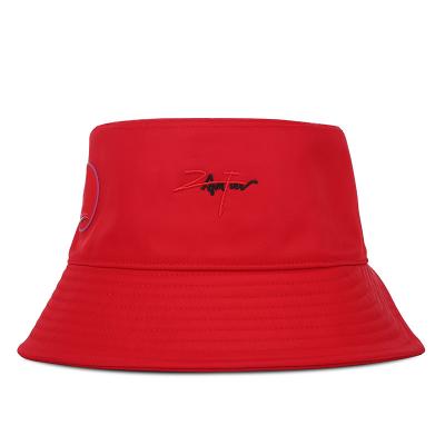 China European and American Style Cotton Leisure Visor Sun Red Color Patches Fisherman Hats Women Bucket Replaceable Hat for sale