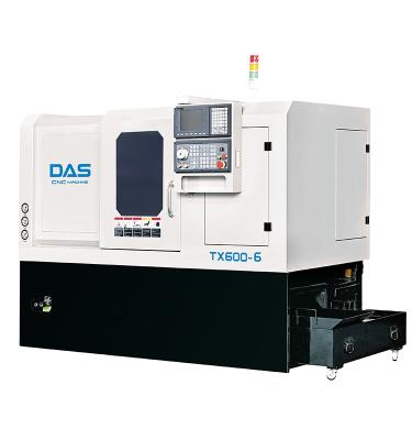 China Cheap price high precision CNC metal lathe with turret and tailstock slope bed machine for sale