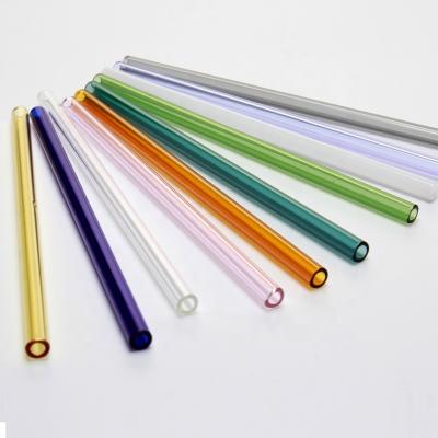 China New classic/postmodern lead-free colorful food grade glass straw drinking straw for sale