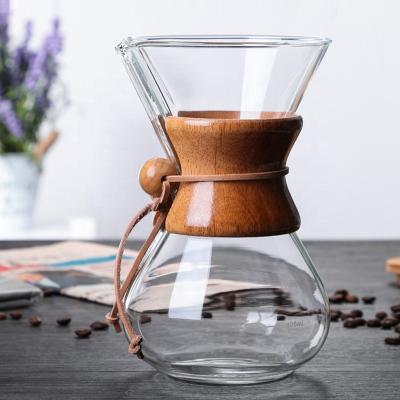 China Cookie High Borosilicate Glass Carafe Pour Over Coffee Maker Glass Coffee Sharing Pot for sale