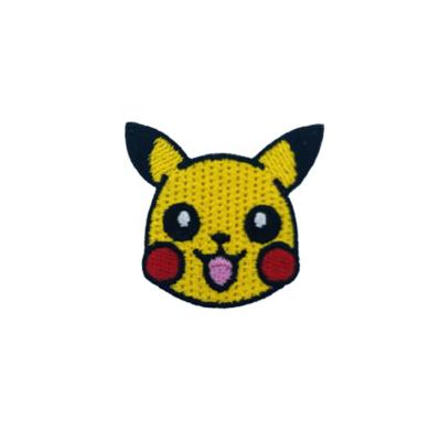 China Sustainable Pikachu factory custom wholesale bulk iron on sew on hat velcroes clothing anime patch embroidery patches for sale