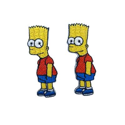 China Simpson Sustainable Patch Factory Custom Wholesale Bulk Sew On Iron On Woven Patch Cap Apparel Velcroes Embroidered Patches for sale