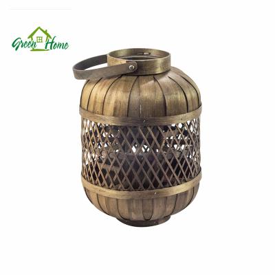 China Vintage Wood And Metal Design Eco - Friendly Wooden Lantern For Home Decor for sale